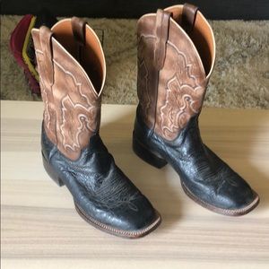 Lucchese Western Boot Black Ostrich
